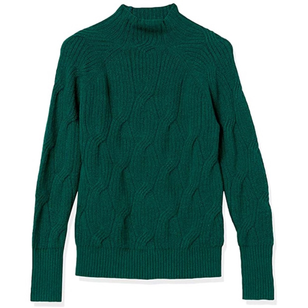 NEW: Chinky Knit Ultrasoft Green Cable Knit Sweater